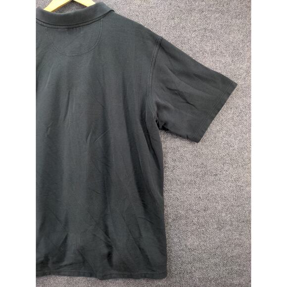 Mens Walter Hagen XI Golf Short Sleeve Polo Shirt Size L Black Made in Peru - Picture 7 of 10